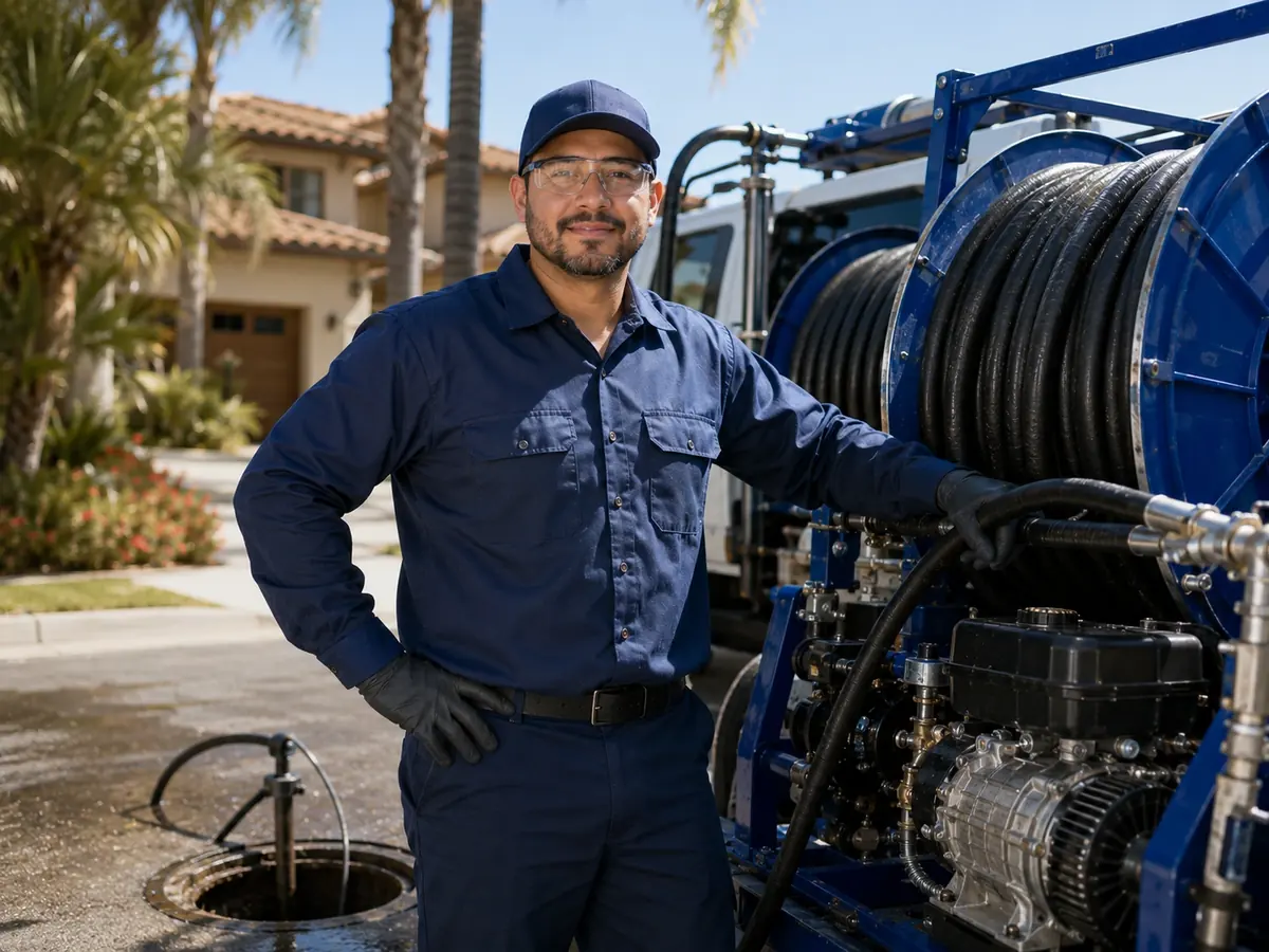 Hydro jet sewer cleaning in Pescadero