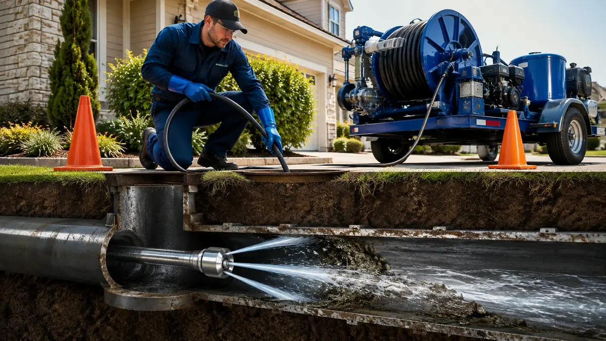 Main Sewer Line Hydro Jet Cleaning in Pescadero