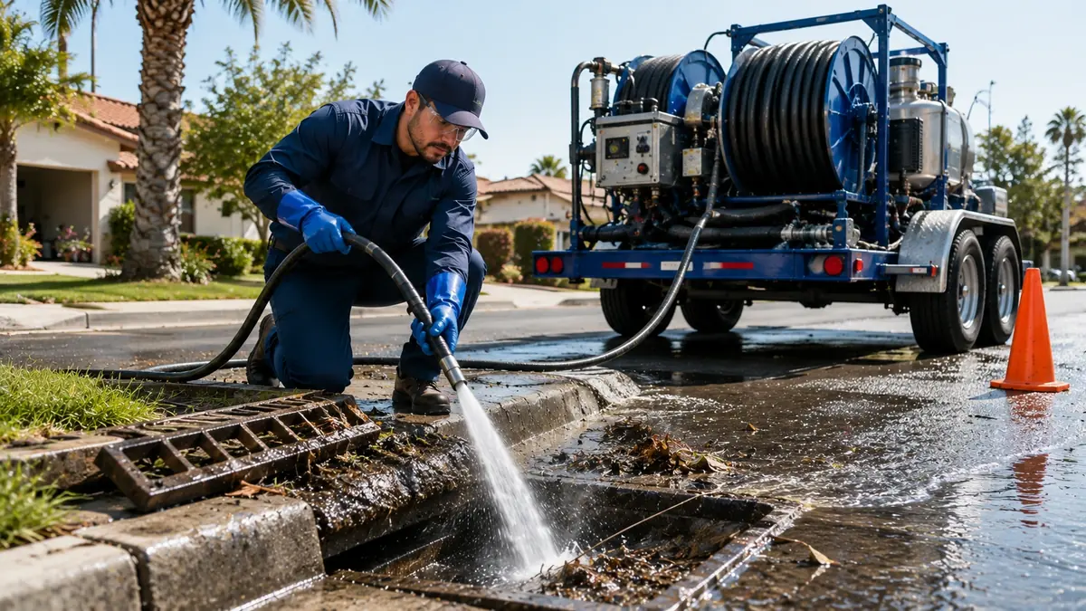 Storm Drain Hydro Jet Cleaning in Pescadero